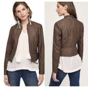 Anthropologie Hei Hei Dara Vegan Leather Moto Jacket size S
